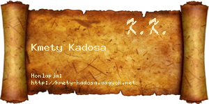 Kmety Kadosa névjegykártya